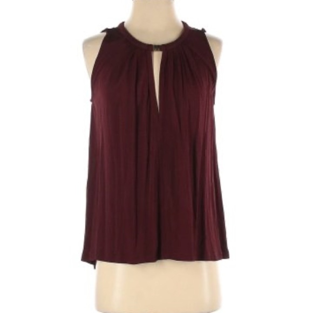 H&M Burgundy Sleeveless Blouse